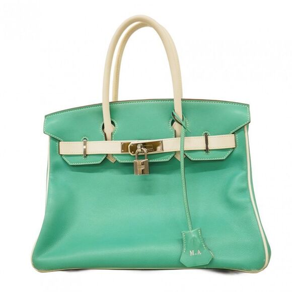 Hermes Handbags - Hermes Handbag Birkin 30 Personal Order Swift White Ragon Silver Hardware □M